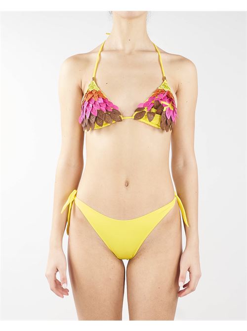 Triangle bikini swimsuit with laser leaves Pin Up PIN UP | Swimming suit | PC098CF6